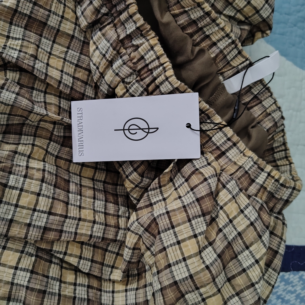 Stradivarius Plaid Skirt